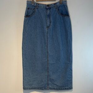 Vintage Penmans Denim Maxi Skirt size 12